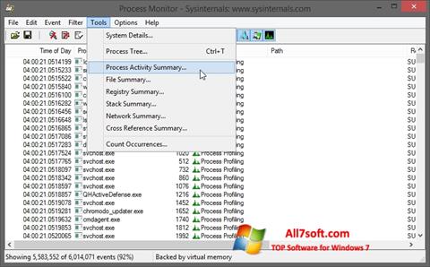 צילום מסך Process Monitor Windows 7