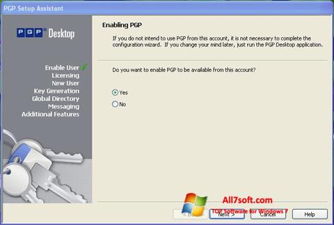 צילום מסך PGP Desktop Windows 7