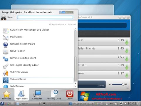 צילום מסך VkAudioSaver Windows 7