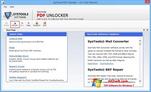 צילום מסך PDF Unlocker Windows 7