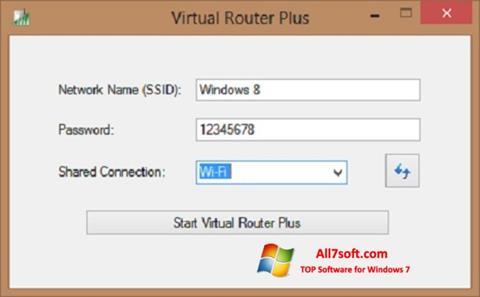 צילום מסך Virtual Router Plus Windows 7