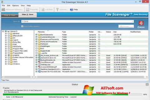 צילום מסך File Scavenger Windows 7