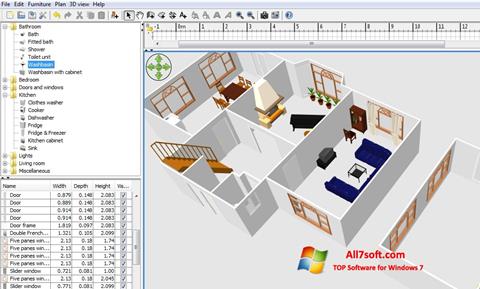 צילום מסך FloorPlan 3D Windows 7