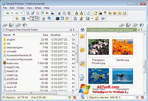 צילום מסך FreeCommander Windows 7