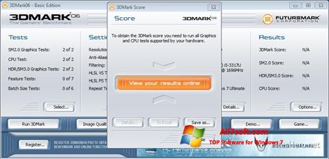 צילום מסך 3DMark06 Windows 7