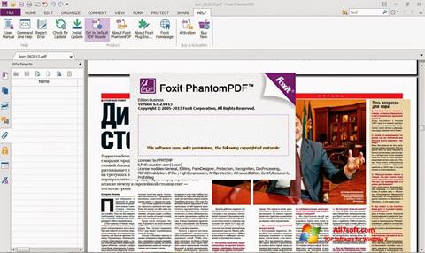 צילום מסך Foxit Phantom Windows 7