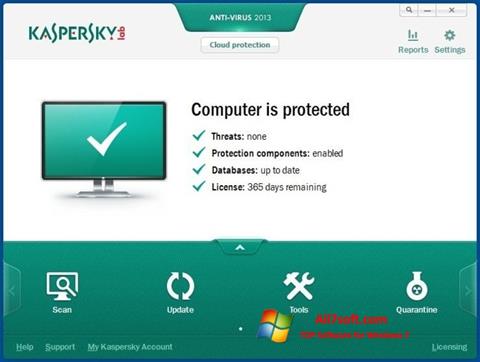צילום מסך Kaspersky AntiVirus Windows 7