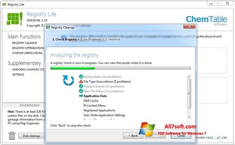 צילום מסך Registry Life Windows 7