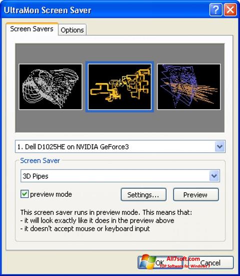 צילום מסך UltraMon Windows 7