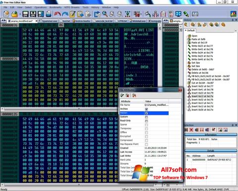 צילום מסך Hex Editor Neo Windows 7