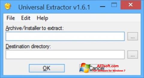 צילום מסך Universal Extractor Windows 7