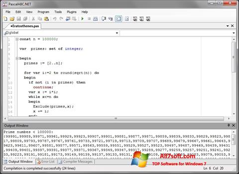 צילום מסך Pascal ABC Windows 7