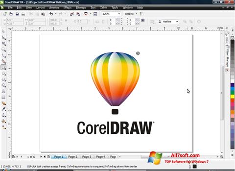 צילום מסך CorelDRAW Windows 7