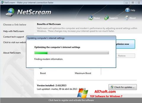 צילום מסך NetScream Windows 7