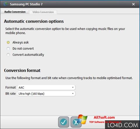 צילום מסך Samsung PC Studio Windows 7