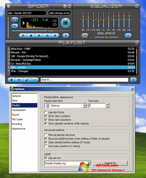 צילום מסך Spider Player Windows 7