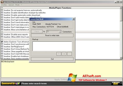 צילום מסך XP-AntiSpy Windows 7