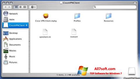 צילום מסך Cisco VPN Client Windows 7