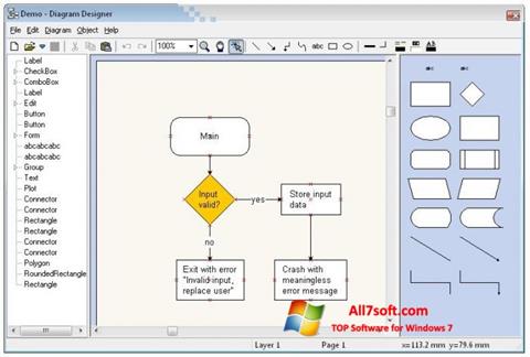 צילום מסך Diagram Designer Windows 7