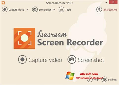 צילום מסך Icecream Screen Recorder Windows 7
