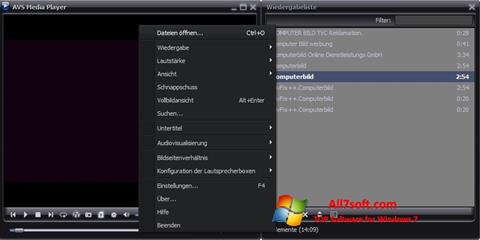 צילום מסך AVS Media Player Windows 7