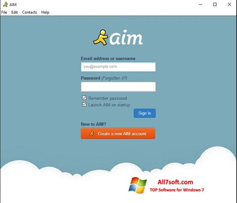צילום מסך AOL Instant Messenger Windows 7