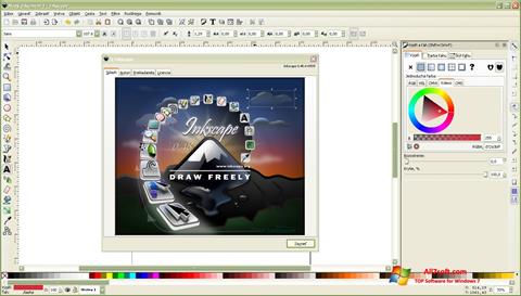 צילום מסך Inkscape Windows 7