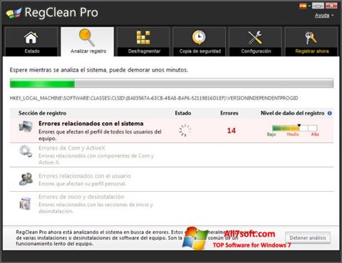 צילום מסך RegClean Pro Windows 7