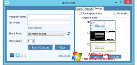 צילום מסך mHotspot Windows 7
