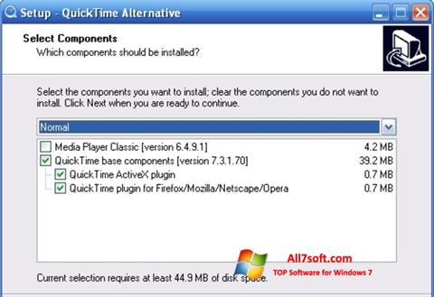 צילום מסך QuickTime Alternative Windows 7