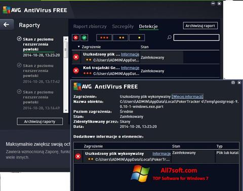 צילום מסך AVG AntiVirus Free Windows 7