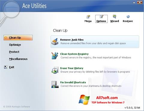 צילום מסך Ace Utilities Windows 7