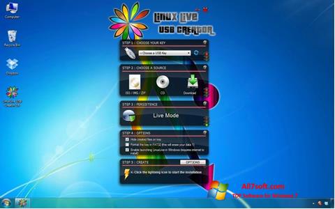צילום מסך LinuxLive USB Creator Windows 7
