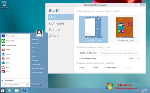 צילום מסך Start8 Windows 7