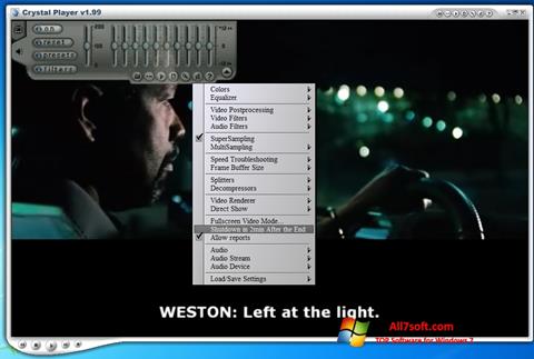 צילום מסך Crystal Player Windows 7