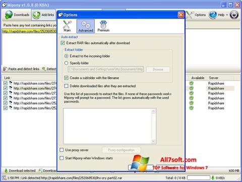 צילום מסך Mipony Windows 7