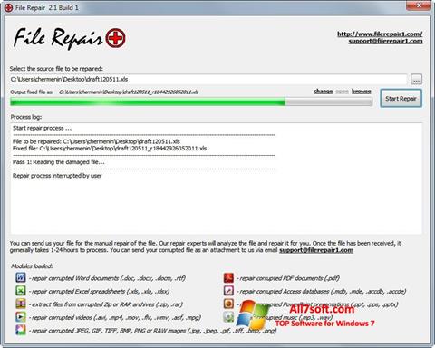 צילום מסך File Repair Windows 7