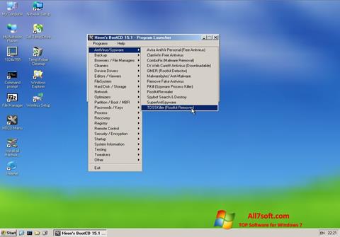 צילום מסך Hirens Boot CD Windows 7