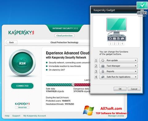 צילום מסך Kaspersky Internet Security Windows 7