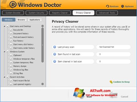 צילום מסך Windows Doctor Windows 7