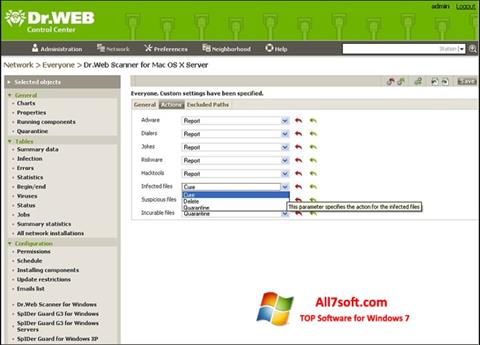 צילום מסך Dr.Web Antivirus Windows 7