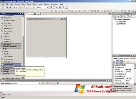 צילום מסך Microsoft Visual Studio Express Windows 7