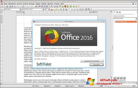 צילום מסך SoftMaker Office Windows 7
