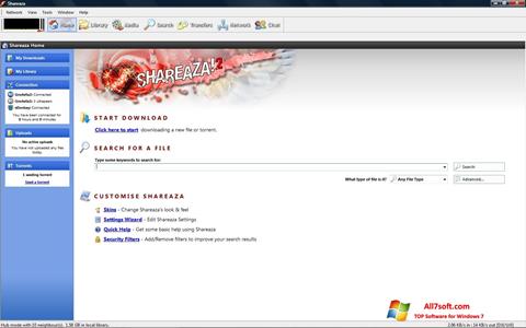 צילום מסך Shareaza Windows 7