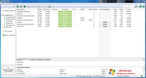 צילום מסך uTorrent Windows 7