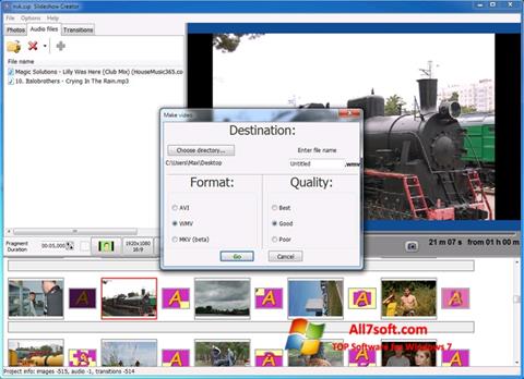 צילום מסך Bolide Slideshow Creator Windows 7