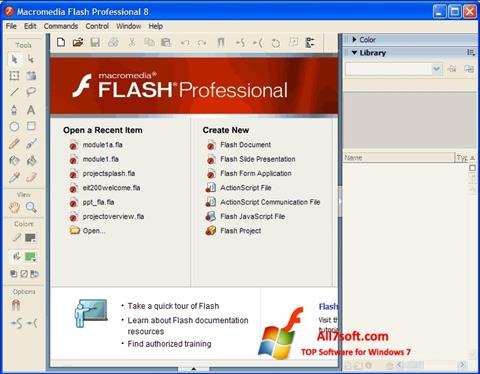 צילום מסך Macromedia Flash Player Windows 7