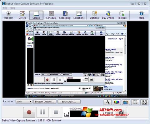 צילום מסך Debut Video Capture Windows 7