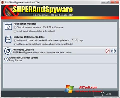 צילום מסך SUPERAntiSpyware Windows 7