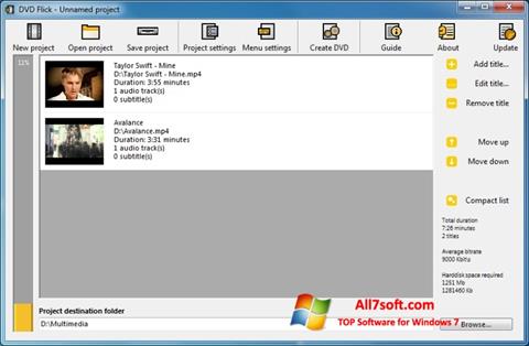 צילום מסך DVD Flick Windows 7